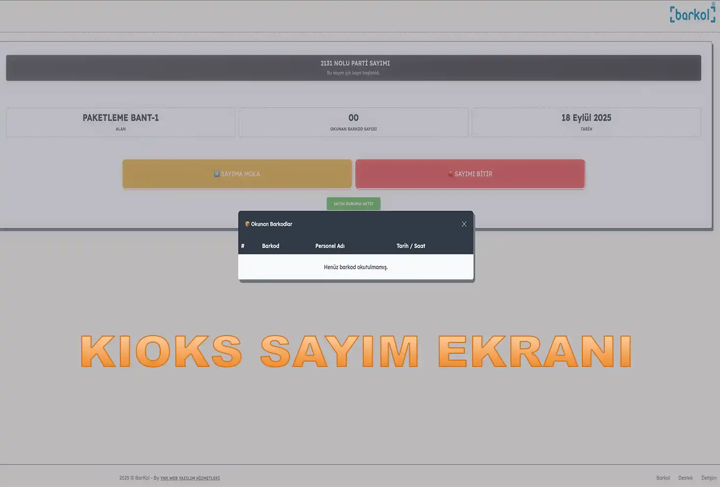 Barkodlu üretim takibi